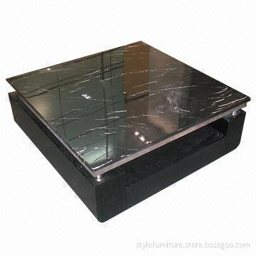 Square table with marble top and MDF frame